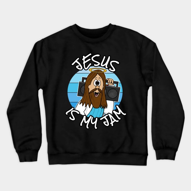 Jesus Is My Jam Christian Musician Funny Crewneck Sweatshirt by doodlerob